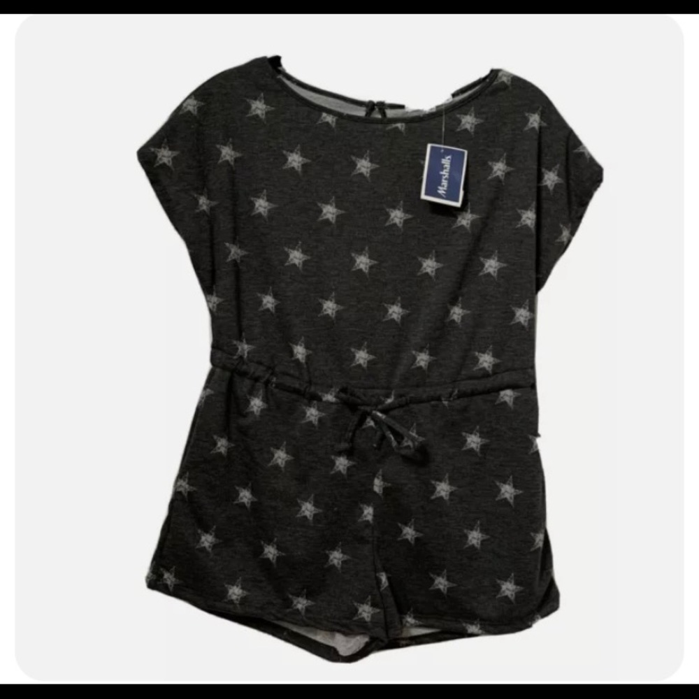 Antistar - Women’s XS Shorts Romper - Gray w/ White Stars